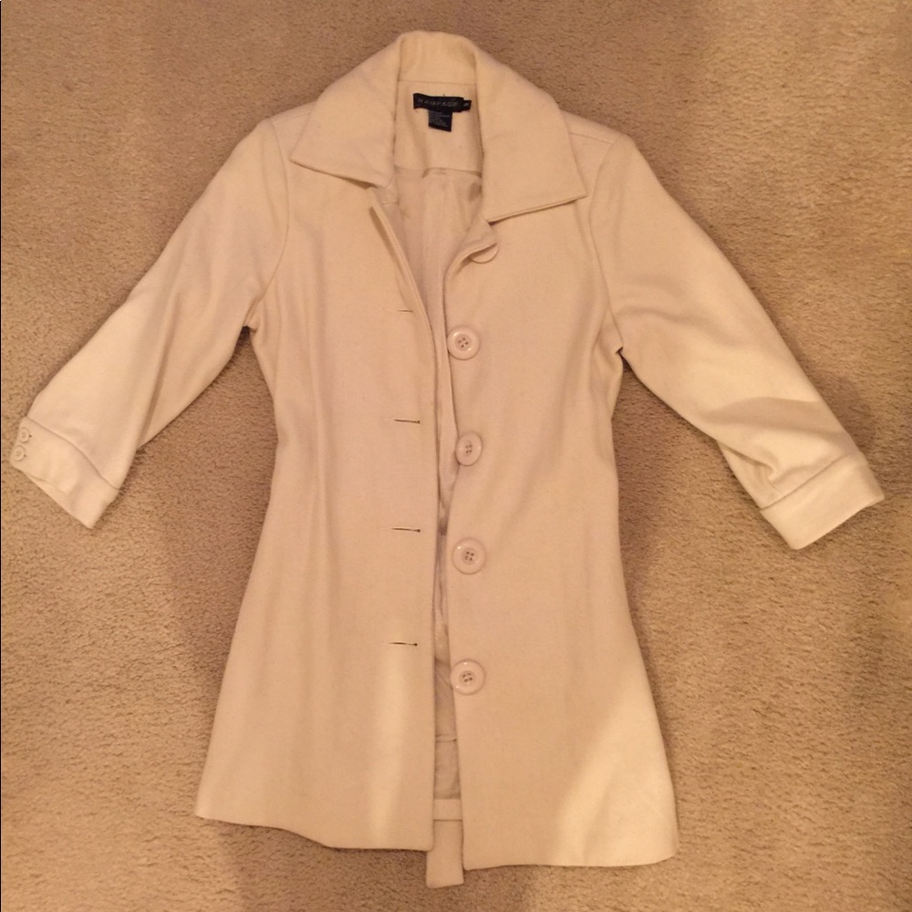 Rampage size small cream 3/4 length sleeve jacket